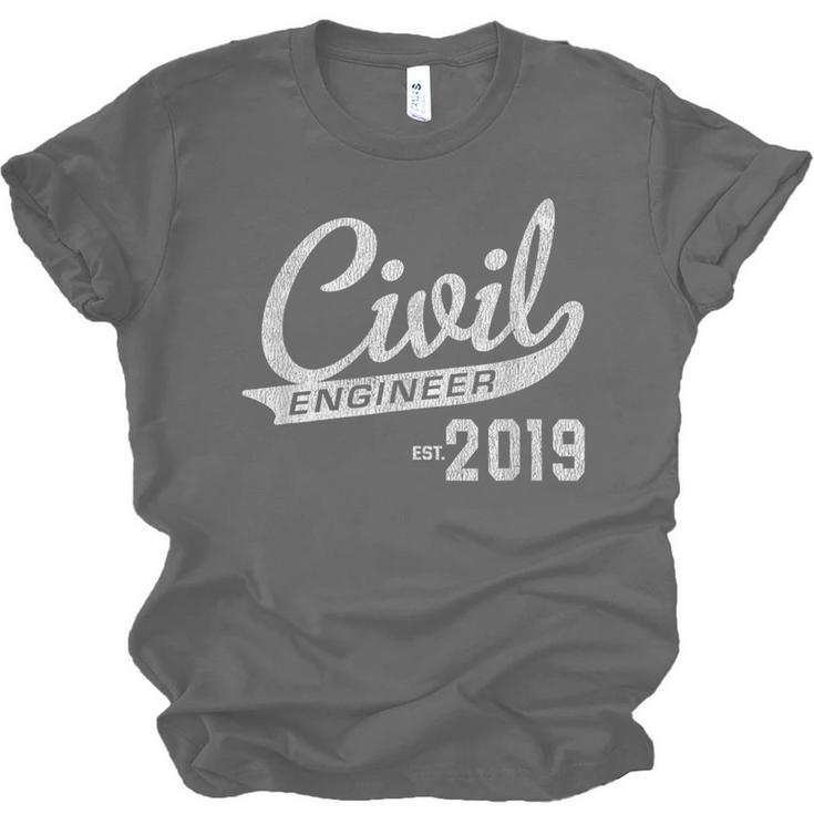 Civil Engineer Est 2019 Graduation Unisex Jersey T-Shirt