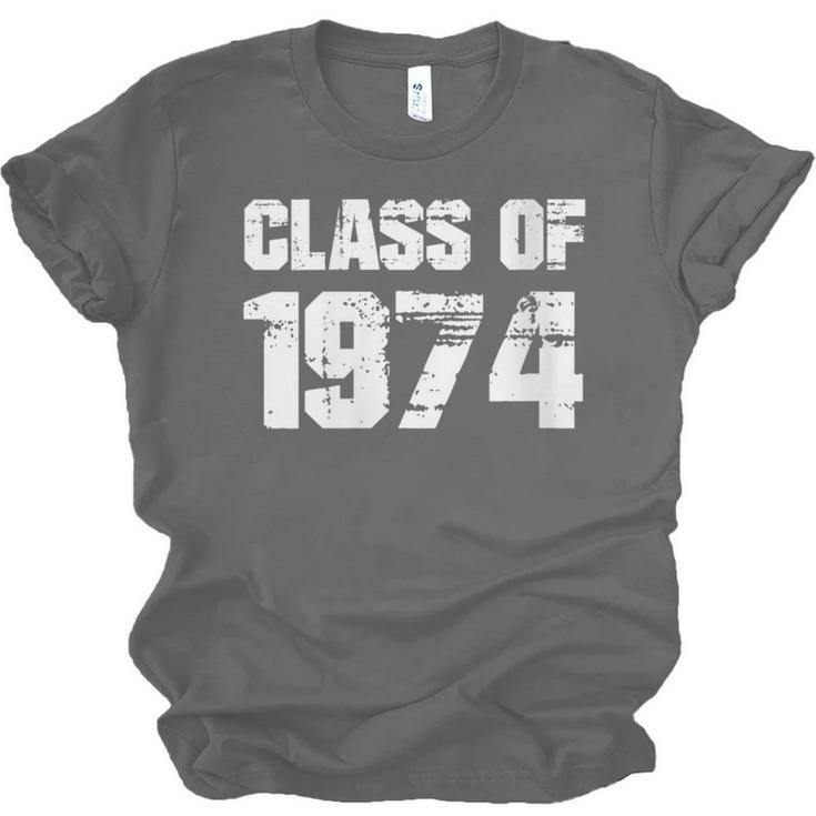Class Of 1974 High School College Graduation Reunion Unisex Jersey T-Shirt