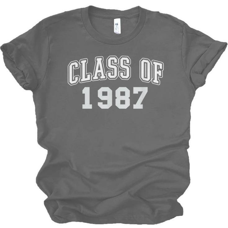Class Of 1987 Vintage Graduation College High School Reunion Unisex Jersey T-Shirt
