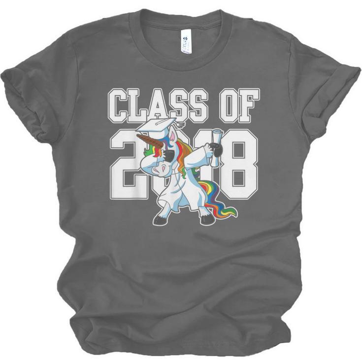 Class Of 2018 Dabbing Unicorn Graduation Shirt Unisex Jersey T-Shirt