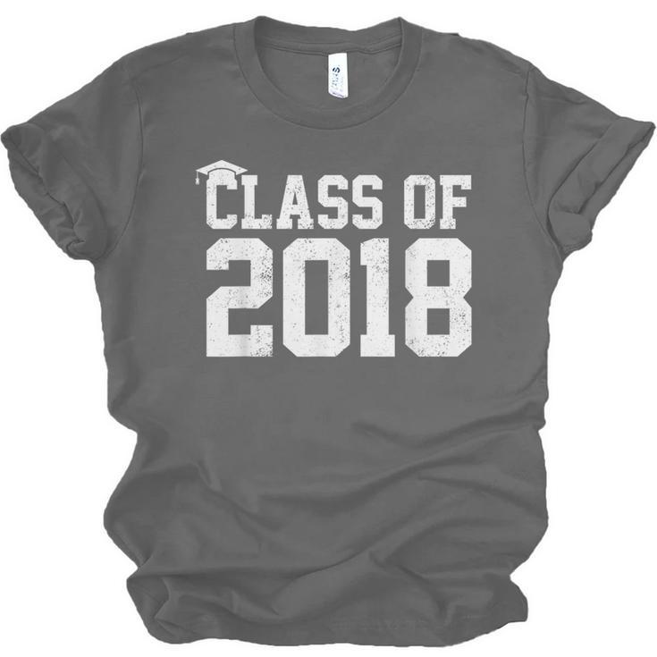 Class Of 2018 Graduation Senior High School College Unisex Jersey T-Shirt