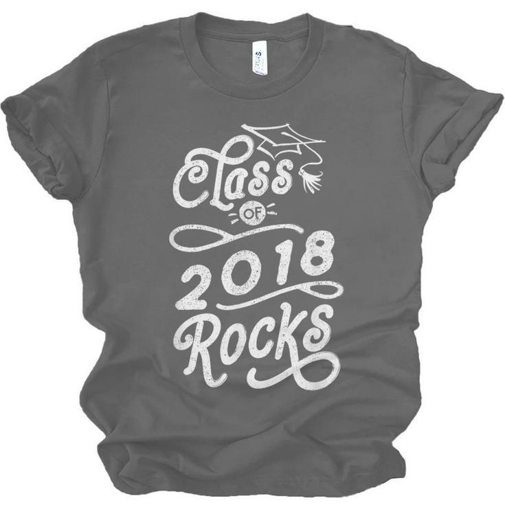 Class Of 2018 Rocks Seniors Graduation 2018 Unisex Jersey T-Shirt