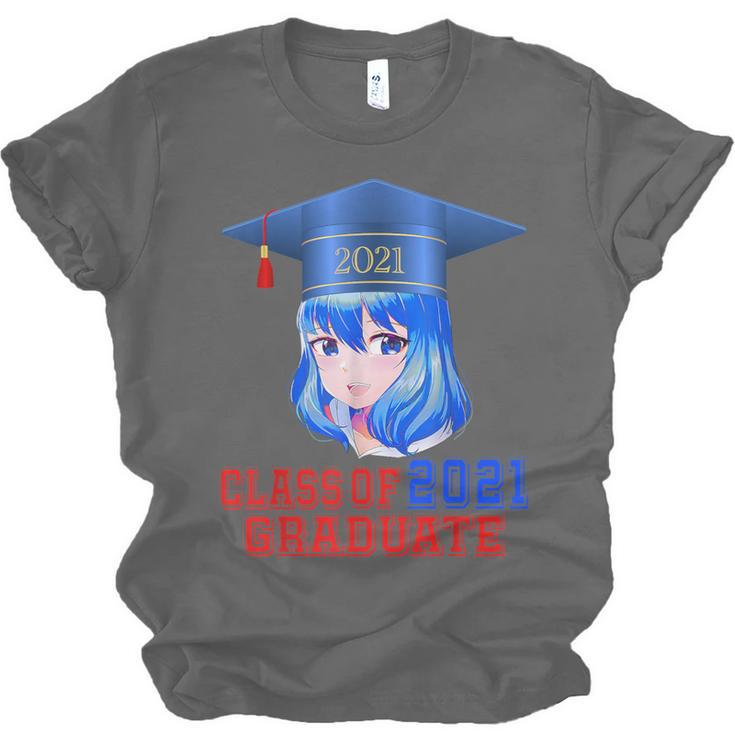 Class Of 2021 Graduate Kawaii Anime Girl School Graduation Unisex Jersey T-Shirt