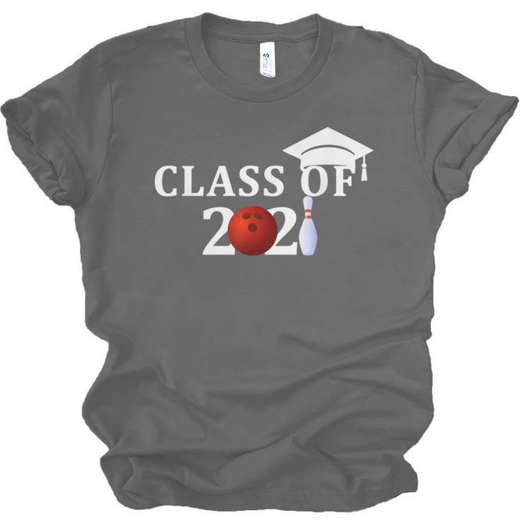 Class Of 2021 Graduation For Him Her Bowling Unisex Jersey T-Shirt