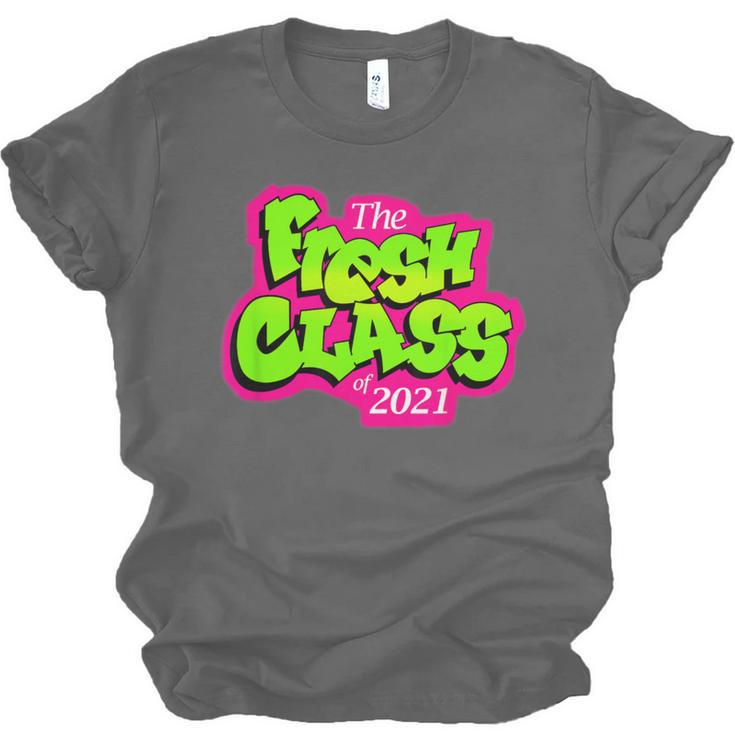 Class Of 2021 Senior Fresh 90's TV Style Grad For Graduation Unisex Jersey T-Shirt
