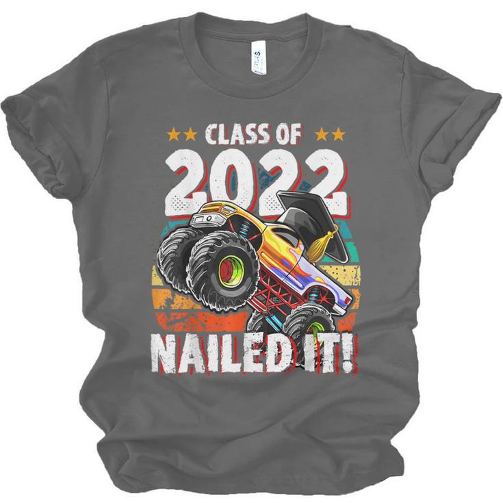 Class Of 2022 Monster Truck Graduation Cap Retro Sunset Boy Unisex Jersey T-Shirt