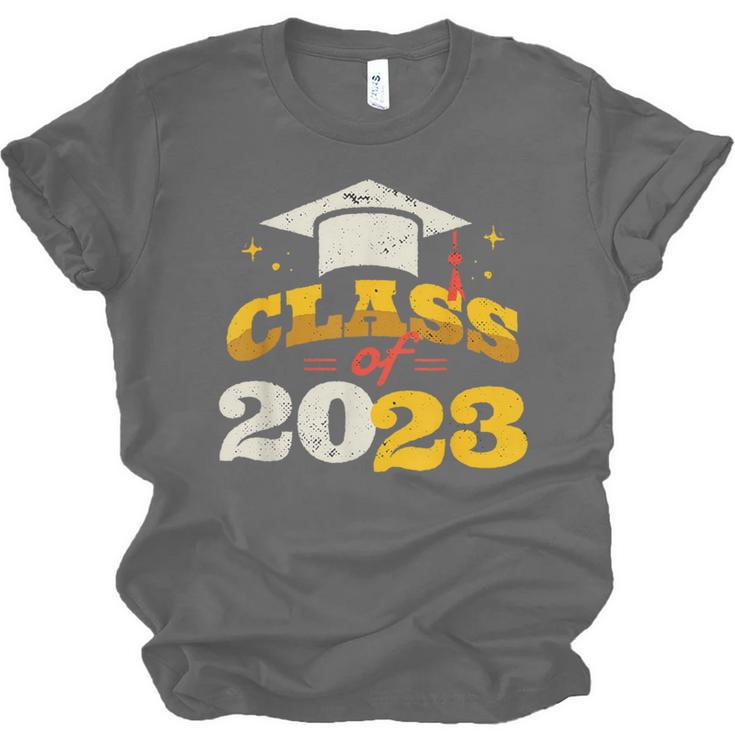 Class Of 2023 School Graduation Vintage Retro Class Of 2023 Unisex Jersey T-Shirt