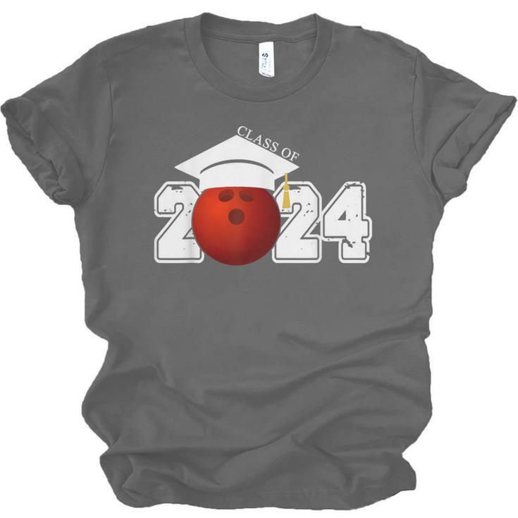 Class Of 2024 Graduation For Him Her Bowling Sports Unisex Jersey T-Shirt