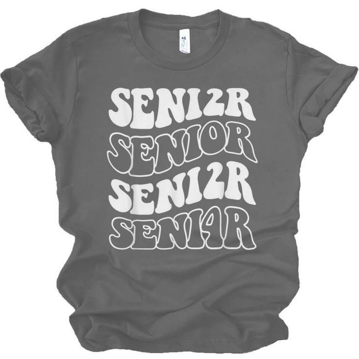 Class Of 2024 High School Senior Graduation Groovy Wave Unisex Jersey T-Shirt
