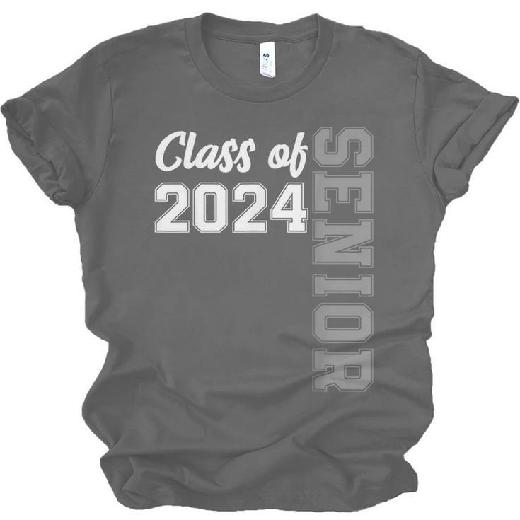 Class Of 2024 Senior 24 Shirt High School Graduation Party Unisex Jersey T-Shirt