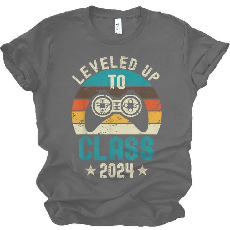 Class Of 2024 Senior Graduation Leveled Up Gamer Class 2024 Unisex Jersey T-Shirt
