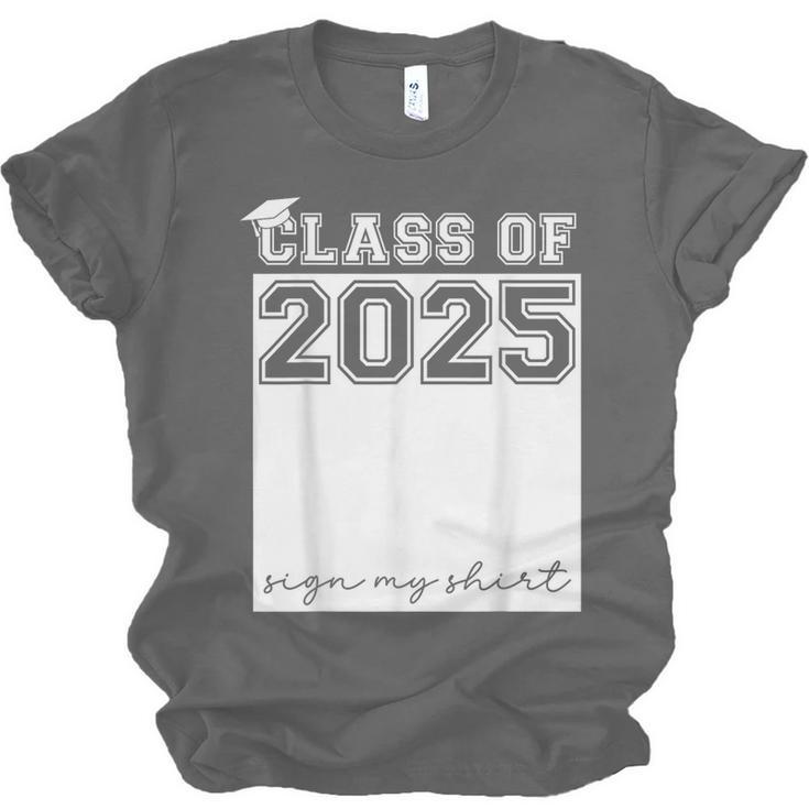 Class Of 2025 Sign My Shirt Senior 2025 Graduation Unisex Jersey T-Shirt