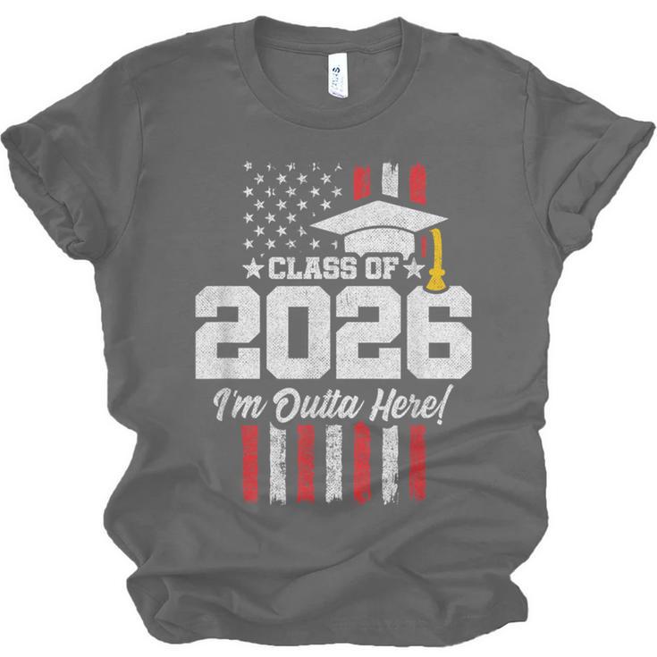 Class Of 2026 Senior Graduation American Flag Senior 2026 Unisex Jersey T-Shirt