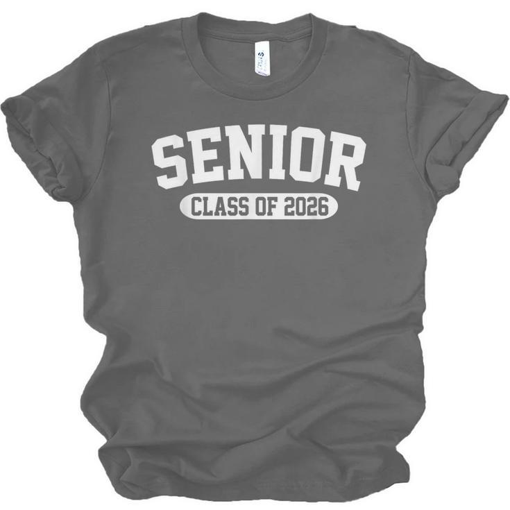 Class Of 2026 Senior 2026 Graduation Or First Day Of School Unisex Jersey T-Shirt