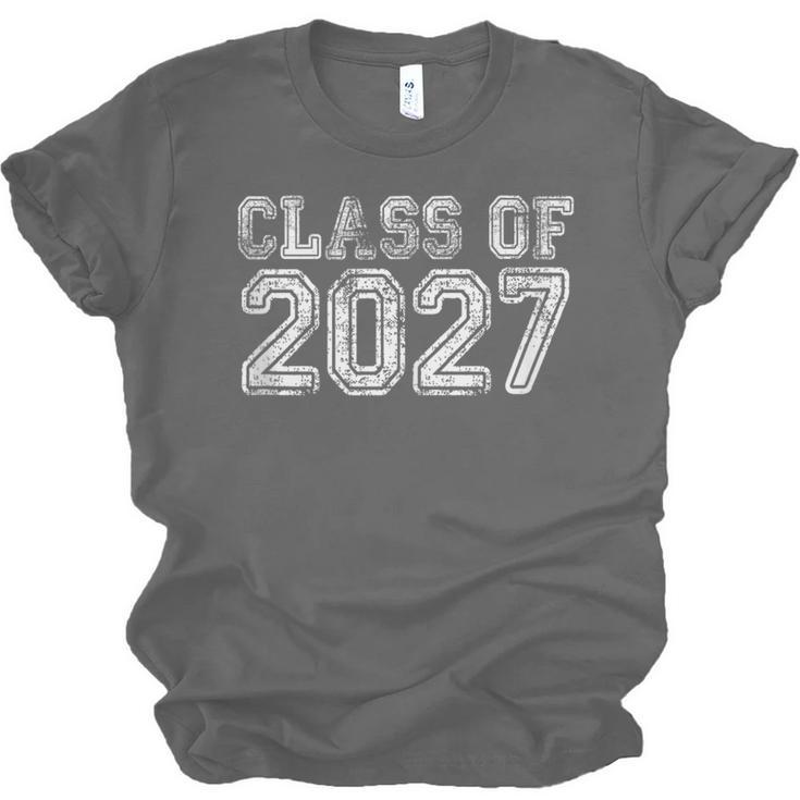 Class Of 2027 Grow With Me Future Graduation Year Unisex Jersey T-Shirt