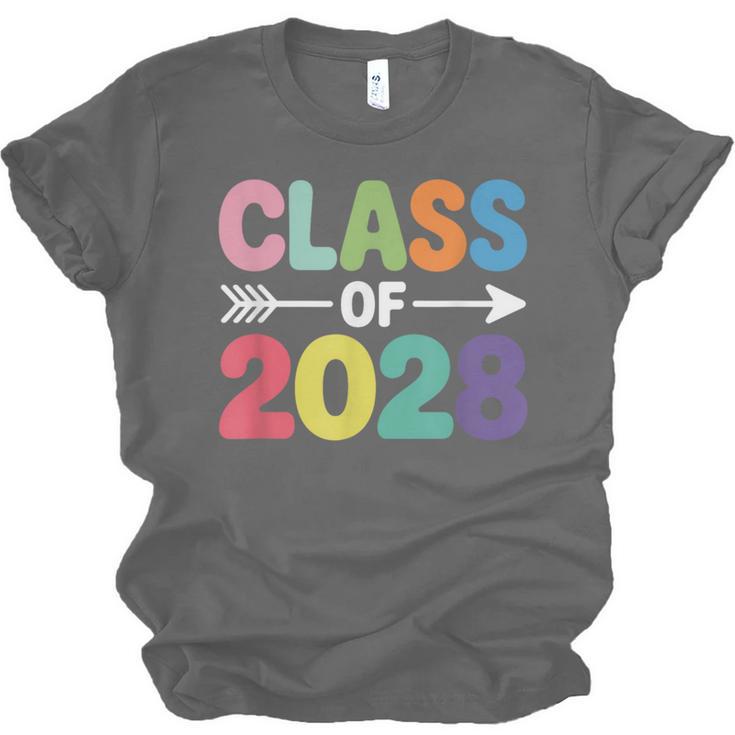 Class Of 2028 Colorful Graduation Unisex Jersey T-Shirt