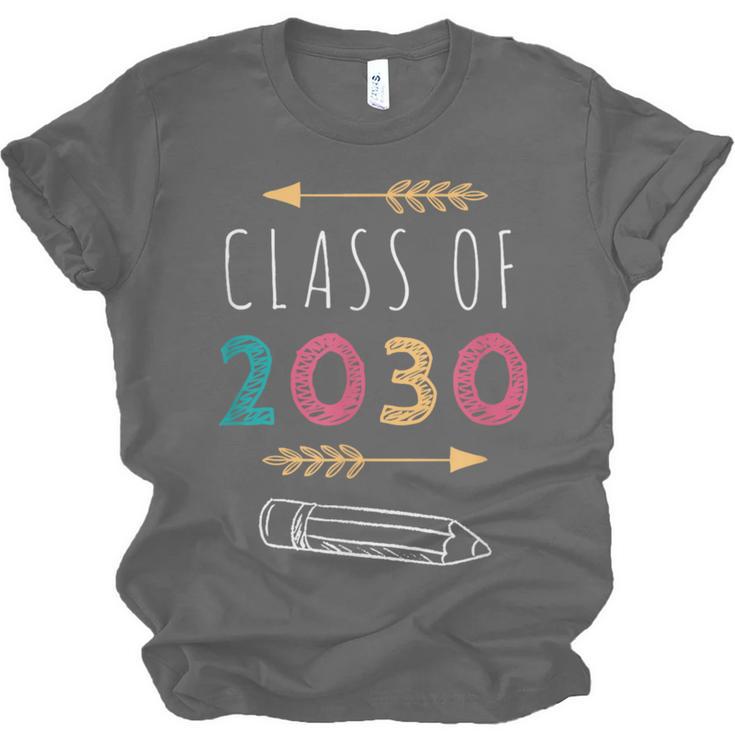 Class Of 2030 Grow With Me 2nd Grade Graduation Unisex Jersey T-Shirt