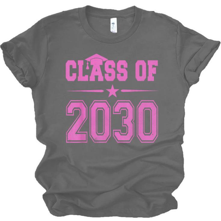 Class Of 2030 Pink Girls Shirt Graduation Unisex Jersey T-Shirt