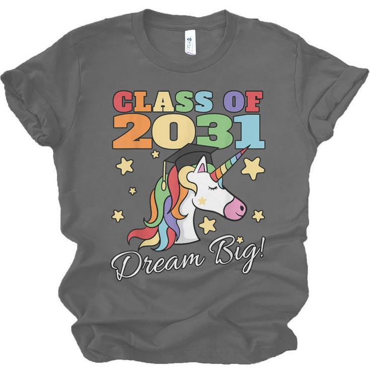 Class Of 2031 Magical Unicorn Graduation Cap Unisex Jersey T-Shirt