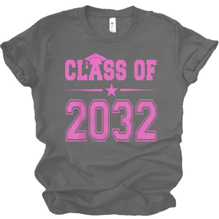 Class Of 2032 Pink Girls Shirt Graduation Unisex Jersey T-Shirt