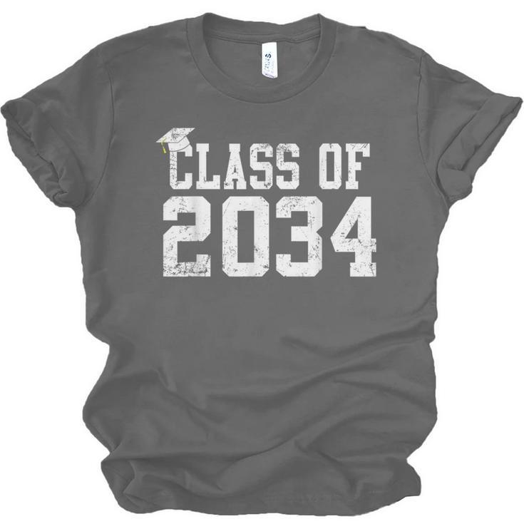 Class Of 2034 Grow With Me First Day Of School Graduation Unisex Jersey T-Shirt