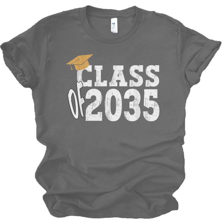 Class Of 2035 Grow With Me Boy Girl First Day Of Graduation Unisex Jersey T-Shirt