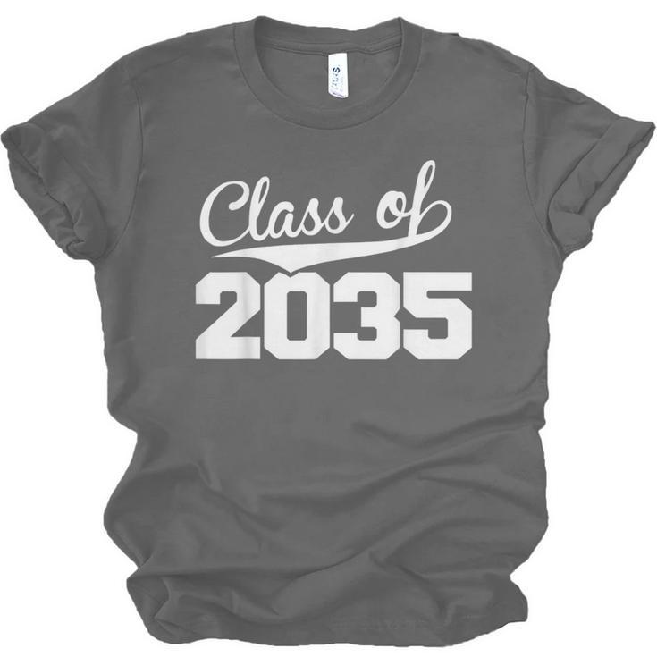 Class Of 2035 Kid To Adult Future Years Graduation Keepsake Unisex Jersey T-Shirt