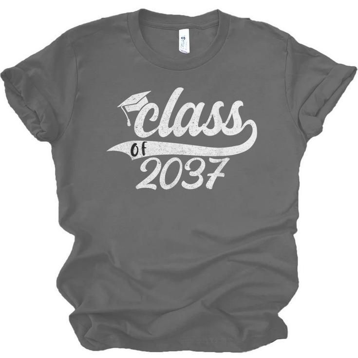 Class Of 2037 First Day Of School Graduation Grow With Me Unisex Jersey T-Shirt