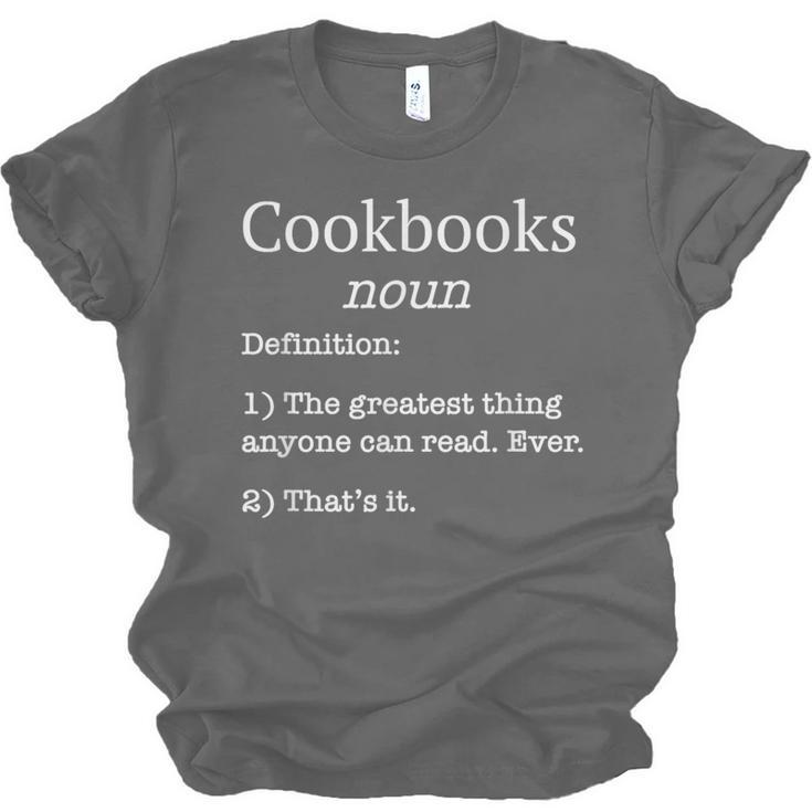 Cookbooks Cookbook Lovers Chefs Fake Definition Unisex Jersey T-Shirt