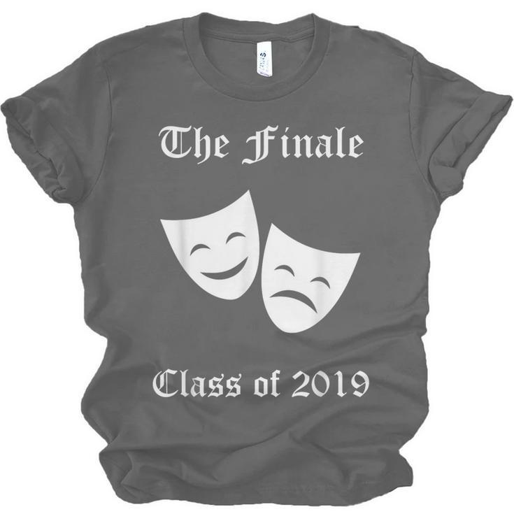 Cool Theater Graduation Tshirt Tragedy And Comedy Masks Unisex Jersey T-Shirt