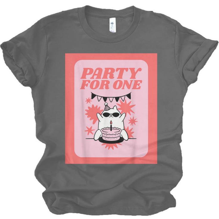 Cool Fun Cute Party Introvert Cat Character Unisex Jersey T-Shirt