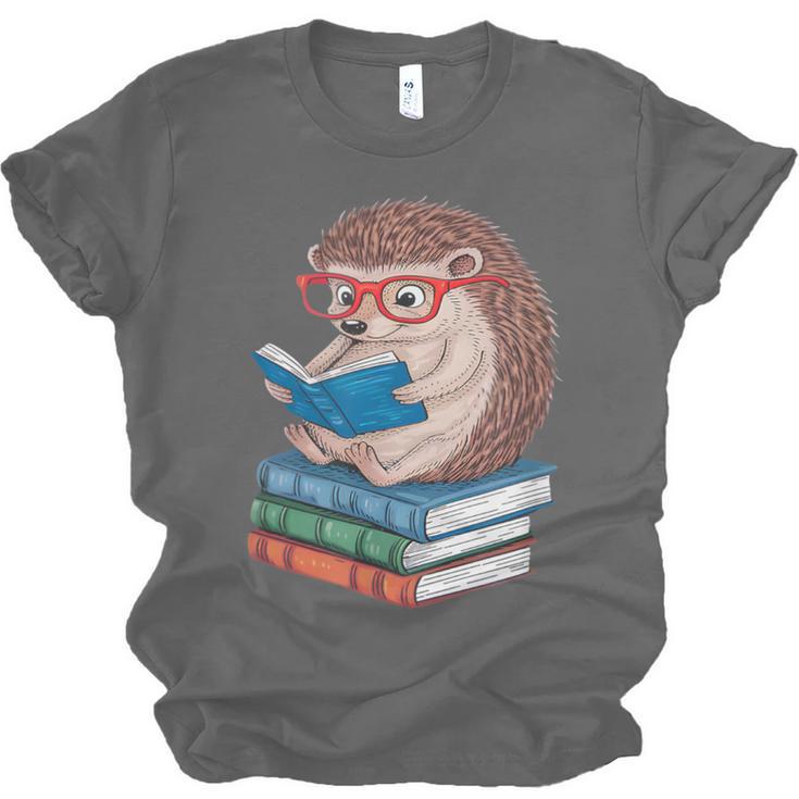 Cool Hedgehog Book Nerd Readers Unisex Jersey T-Shirt Cool Hedgehog Book Nerd Readers Unisex Jersey T-Shirt