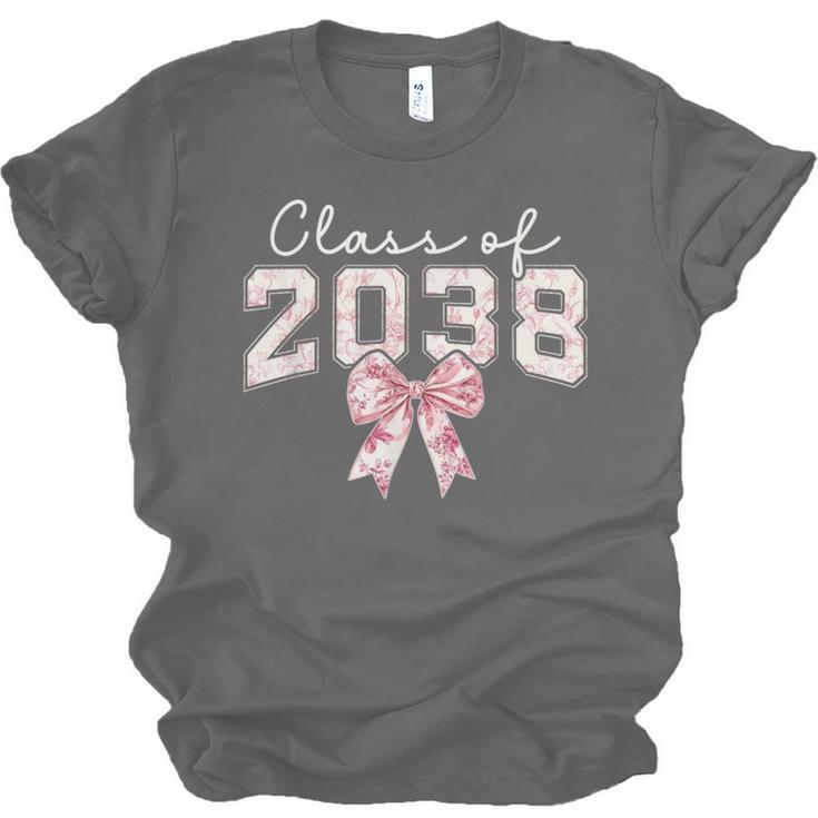 Coquette Bow Preppy Class Of 2038 Girly Girl 2038 Graduation Unisex Jersey T-Shirt