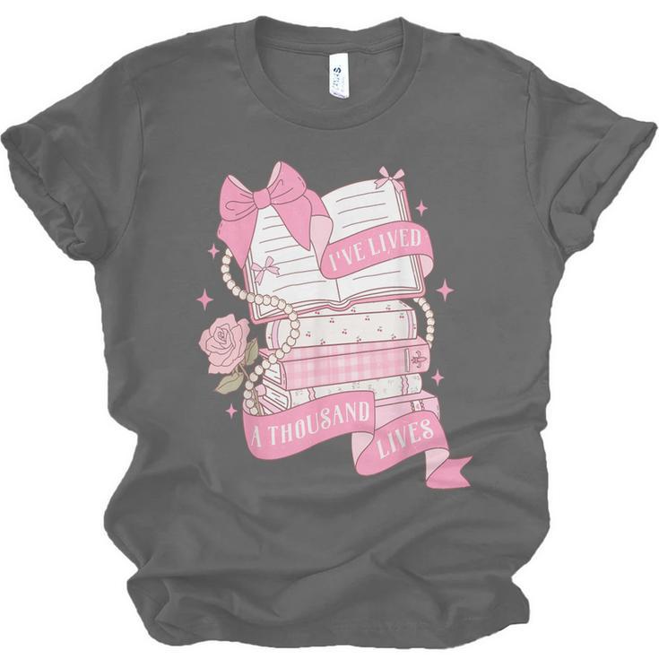 Coquette Reading Book Lover Pink Bow Bookish Mom & Daughter Unisex Jersey T-Shirt Coquette Reading Book Lover Pink Bow Bookish Mom & Daughter Unisex Jersey T-Shirt
