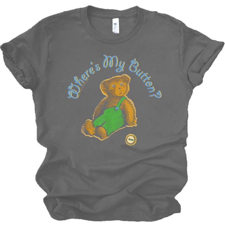 Corduroy Where's My Button Teddy Bear Retro Children's Book Unisex Jersey T-Shirt
