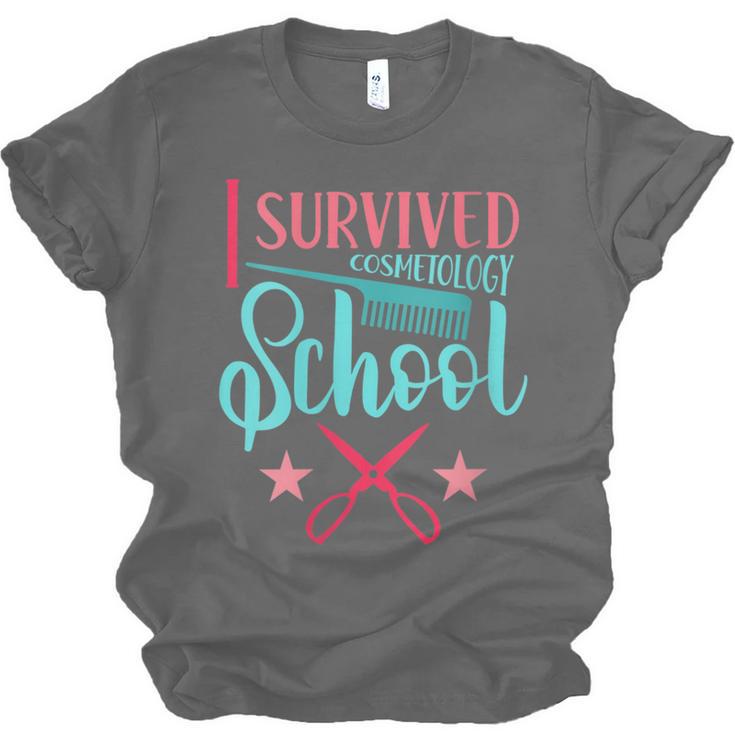 Cosmetology Graduation Tee I Survived Cosmetology School Unisex Jersey T-Shirt