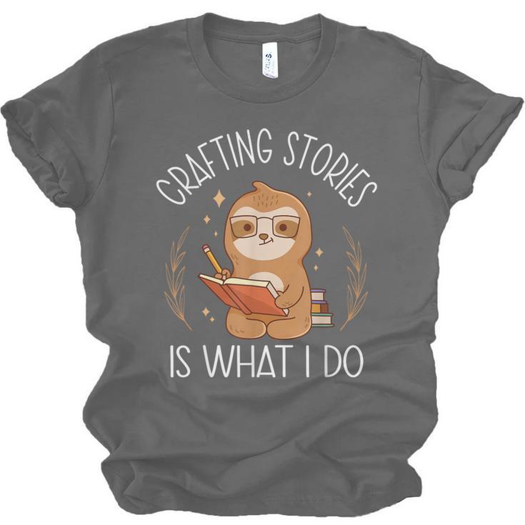 Crafting Stories Is What I Do Reading Writing Book Author Unisex Jersey T-Shirt