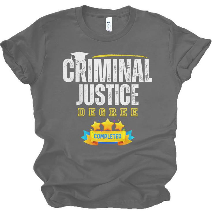 Criminal Justice Degree Graduation Senior Celebration Grad Unisex Jersey T-Shirt