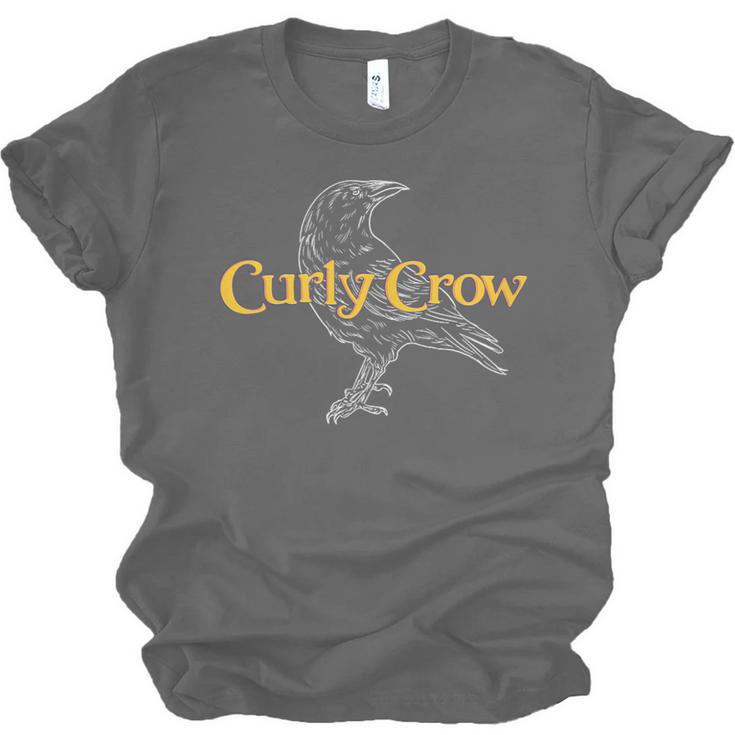 Curly Crow Art And Books Logo Unisex Jersey T-Shirt