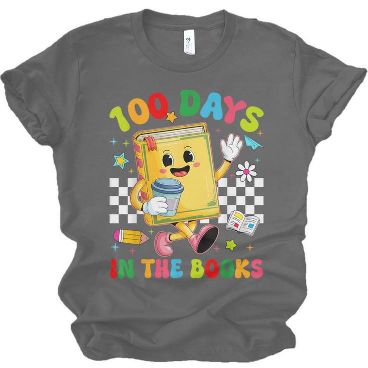 Cute 100 Days In The Books Groovy Boy Girl Teacher Unisex Jersey T-Shirt Cute 100 Days In The Books Groovy Boy Girl Teacher Unisex Jersey T-Shirt