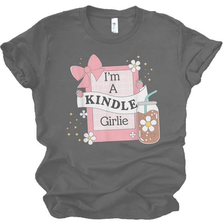 Cute Bookish Kindle Girlie Nerdy Read Book Lover Girl Women Unisex Jersey T-Shirt