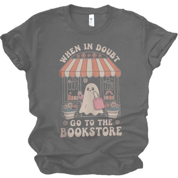 Cute Bookstore Ghost Retro Women Book Lovers Unisex Jersey T-Shirt