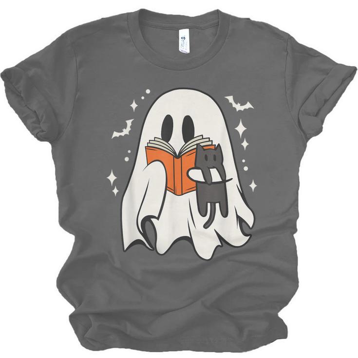 Cute Ghost Reading Book Spooky Season Halloween Costume Kids Unisex Jersey T-Shirt Cute Ghost Reading Book Spooky Season Halloween Costume Kids Unisex Jersey T-Shirt
