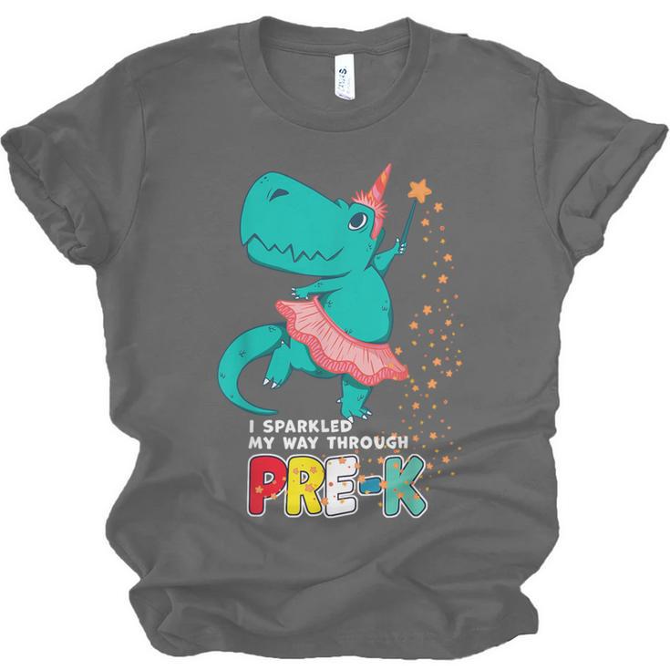 Cute Magical Ballerina Dino Unicorn Pre-K Graduation Unisex Jersey T-Shirt