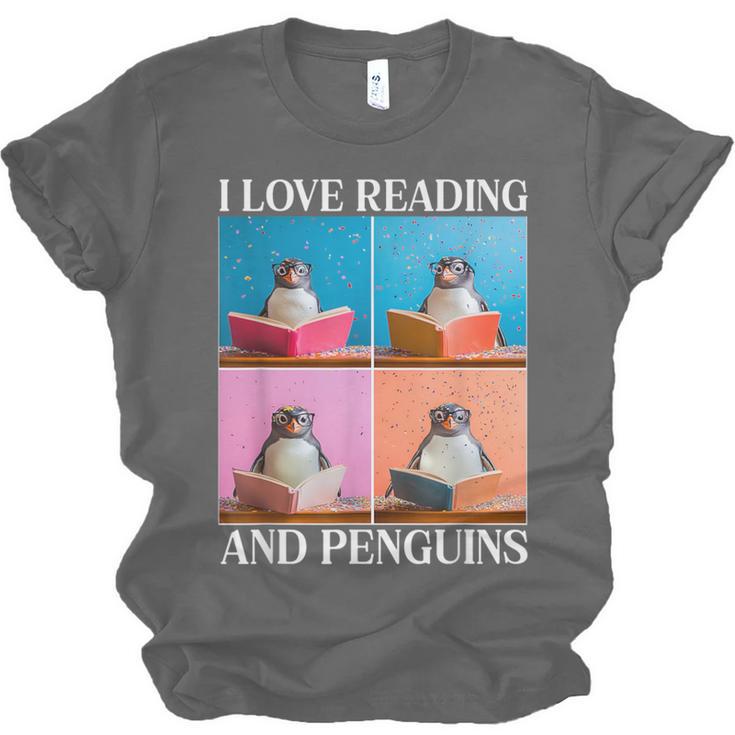 Cute Penguin Reading Book School Librarian Teacher Student Unisex Jersey T-Shirt