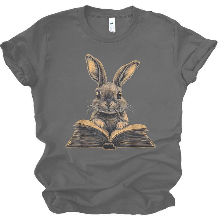 Cute Rabbit Bunny Book Lover Unisex Jersey T-Shirt Cute Rabbit Bunny Book Lover Unisex Jersey T-Shirt