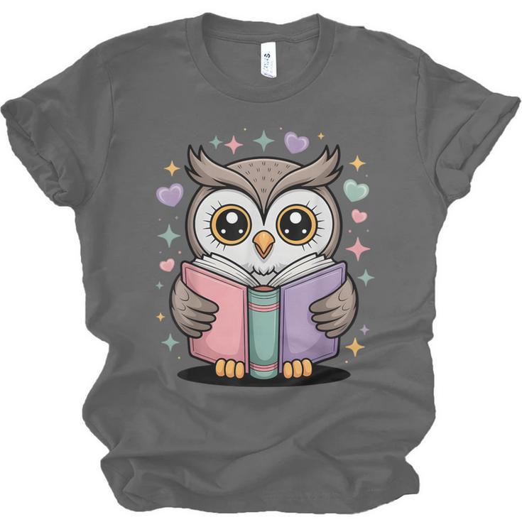 Cute Reading Owl Book Lover Teacher Librarian Bookworm Unisex Jersey T-Shirt Cute Reading Owl Book Lover Teacher Librarian Bookworm Unisex Jersey T-Shirt