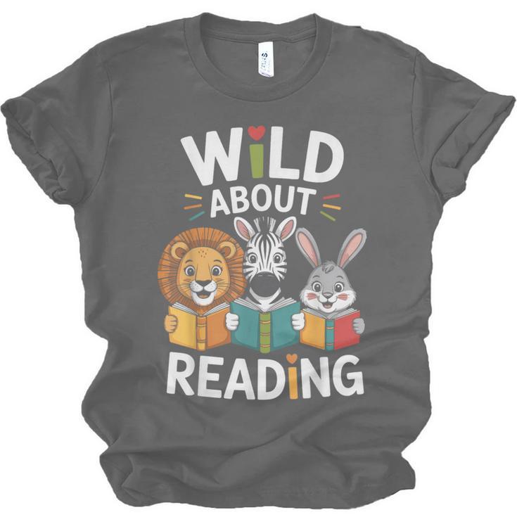 Cute Wildlife Zoo Animals For Book Reader Bookworms Unisex Jersey T-Shirt Cute Wildlife Zoo Animals For Book Reader Bookworms Unisex Jersey T-Shirt