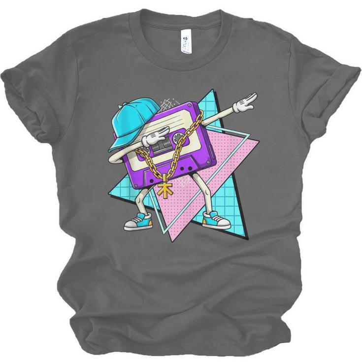 Dabbing Cassette Tape 70s 80s 80s Outfit Nostalgia Unisex Jersey T-Shirt