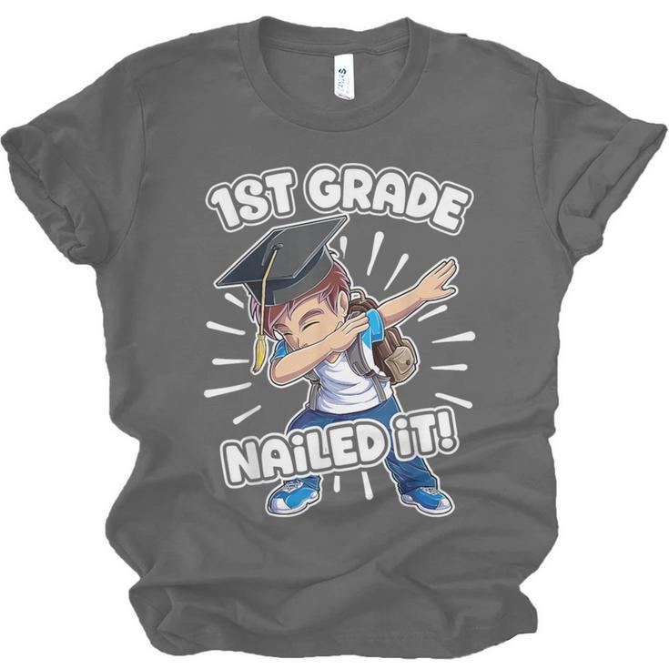 Dabbing Graduation Boy 1st Grade Class Of 2021 Nailed It Unisex Jersey T-Shirt